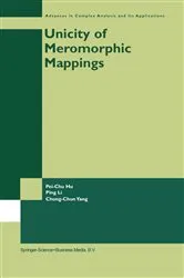 Book cover of Unicity of Meromorphic Mappings by Pei-Chu Hu