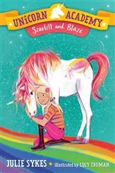 Book cover of Unicorn Academy #2: Scarlett and Blaze by Julie Sykes