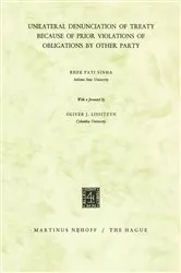 Book cover of Unilateral Denunciation of Treaty Because of Prior Violations of Obligations by Other Party by Bhek Pati Sinha