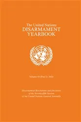 Book cover of United Nations Disarmament Yearbook 2020 by United Nations Office for Disarmament Affairs