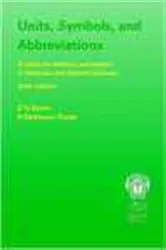 Book cover of Units, Symbols and Abbreviations (6th ed.) by Denis Baron