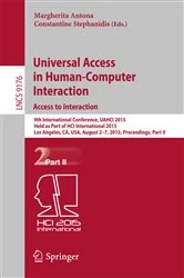 Book cover of Universal Access in Human-Computer Interaction. Access to Interaction by Margherita Antona