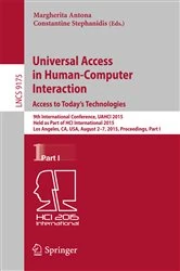 Book cover of Universal Access in Human-Computer Interaction. Access to Today's Technologies by Margherita Antona