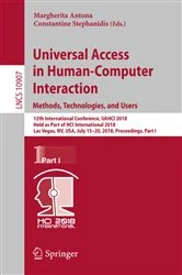 Book cover of Universal Access in Human-Computer Interaction. Methods, Technologies, and Users by Margherita Antona