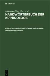 Book cover of Unlauterer Wettbewerb - Vernehmungstechnik by Unknown