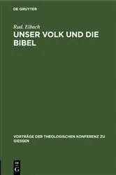 Book cover of Unser Volk und die Bibel by Rud. Eibach