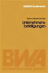 Book cover of Unternehmensbeteiligungen by Dirk Petry