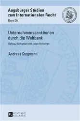 Book cover of Unternehmenssanktionen durch die Weltbank by Christoph Vedder