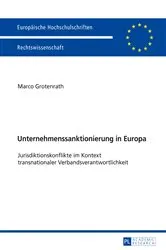 Book cover of Unternehmenssanktionierung in Europa by Marco Grotenrath