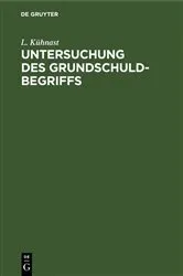 Book cover of Untersuchung des Grundschuldbegriffs (2nd ed.) by Unknown