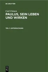 Book cover of Untersuchung by Carl Clemen