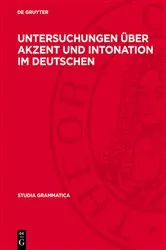 Book cover of Untersuchungen über Akzent und Intonation im Deutschen (3rd ed.) by Unknown