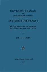 Book cover of Untersuchungen über Ausgewählte Kapitel des Antiken Buchwesens by Unknown