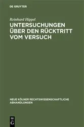 Book cover of Untersuchungen über den Rücktritt vom Versuch by Unknown