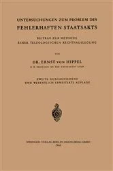 Book cover of Untersuchungen zum Problem des fehlerhaften Staatsakts (2nd ed.) by Ernst v. Hippel