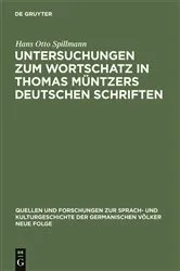 Book cover of Untersuchungen zum Wortschatz in Thomas Müntzers deutschen Schriften by Unknown
