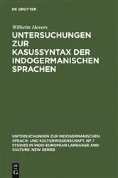 Book cover of Untersuchungen zur Kasussyntax der indogermanischen Sprachen by Unknown