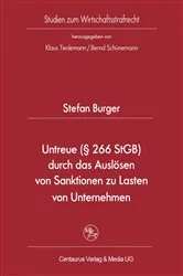 Book cover of Untreue (§ 266 StGB) durch das Auslösen von Sanktionen zu Lasten von Unternehmen by Unknown