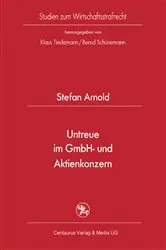 Book cover of Untreue im GmbH- und Aktienkonzern by Stefan Arnold