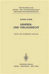 Book cover of Urheber- und Verlagsrecht (3rd ed.) by E. Ulmer