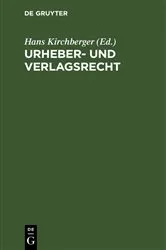 Book cover of Urheber- und Verlagsrecht by Hans Kirchberger