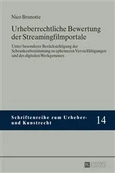 Book cover of Urheberrechtliche Bewertung der Streamingfilmportale by Thomas Hoeren