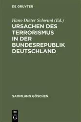 Book cover of Ursachen des Terrorismus in der Bundesrepublik Deutschland by Hans-Dieter Schwind