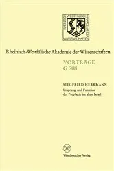 Book cover of Ursprung und Funktion der Prophetie im alten Israel by Siegfried Herrmann