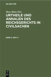 Book cover of Urtheile und Annalen des Reichsgerichts in Civilsachen. Band 3, Heft 3 by Unknown