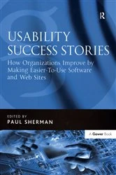 Book cover of Usability Success Stories by Paul Sherman