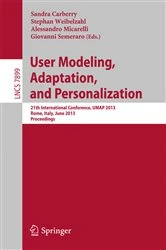 Book cover of User Modeling, Adaption, and Personalization by Sandra Carberry