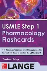Book cover of USMLE Pharmacology Review Flash Cards by Terriann Crisp