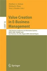 Book cover of Value Creation in E-Business Management by Matthew L. Nelson