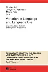 Book cover of Variation in Language and Language Use by Martin Pütz