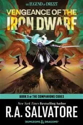 Book cover of Vengeance of the Iron Dwarf by R. A. Salvatore