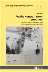 Book cover of Venire contra factum proprium by Nikolaus Benke