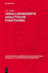 Book cover of Verallgemeinerte analytische Funktionen by I. N. Vekua