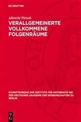 Book cover of Verallgemeinerte vollkommene Folgenräume by Albrecht Pietsch