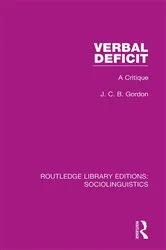 Book cover of Verbal Deficit by J. C. B. Gordon