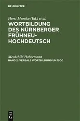 Book cover of Verbale Wortbildung um 1500 by Mechthild Habermann