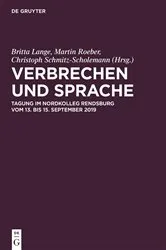 Book cover of Verbrechen und Sprache by Britta Lange