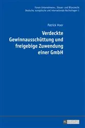 Book cover of Verdeckte Gewinnausschuettung und freigebige Zuwendung einer GmbH by Unknown