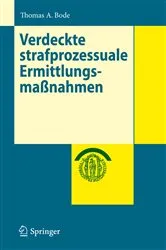 Book cover of Verdeckte strafprozessuale Ermittlungsmaßnahmen by Unknown