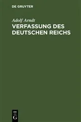 Book cover of Verfassung des Deutschen Reichs (5th ed.) by Adolf Arndt