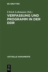 Book cover of Verfassung und Programm in der DDR by Ulrich Lohmann