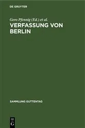 Book cover of Verfassung von Berlin (2nd ed.) by Unknown