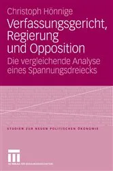 Book cover of Verfassungsgericht, Regierung und Opposition by Christoph Hönnige
