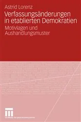 Book cover of Verfassungsänderungen in etablierten Demokratien by Astrid Lorenz