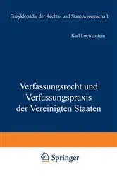 Book cover of Verfassungsrecht und Verfassungspraxis der Vereinigten Staaten by K. Loewenstein