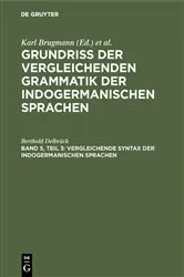 Book cover of Vergleichende Syntax der indogermanischen Sprachen by Berthold Delbrück